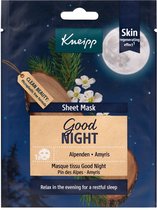 Kneipp Sheet Mask Gezichtsmasker Good Night