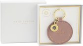 Birthstone keyring - oktober - Dusty pink - 6,5x6,5cm