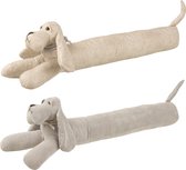 J-Line Deurstop Hond Imitatie Leder Beige/Grijs Assortiment Van 2