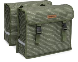 New Looxs Fiori Double Nomi Dubbele Fietstas - 30 liter - Groen