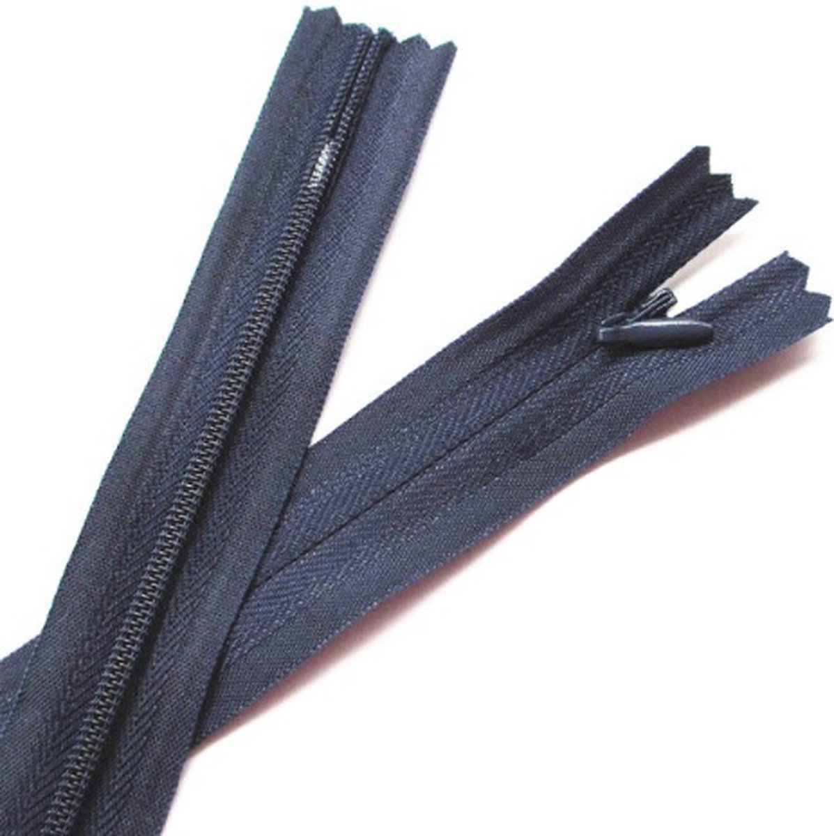 Onzichtbare rits 45 cm - navy - 2 stuks