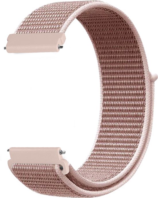 Bracelet de Montre Intelligente en Nylon Velcro YONO - 20mm - Rose Clair