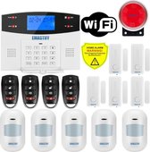 Alarmsysteem | Met Sirene | Smart Home Beveiligingssysteem | Draadloos | Wifi Alarm | LCD Scherm | Incl RFID Tags