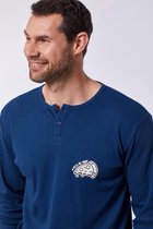Woody pyjama jongens/heren - donkerblauw - studio - 212-2-QPD-R/874 - maat XL