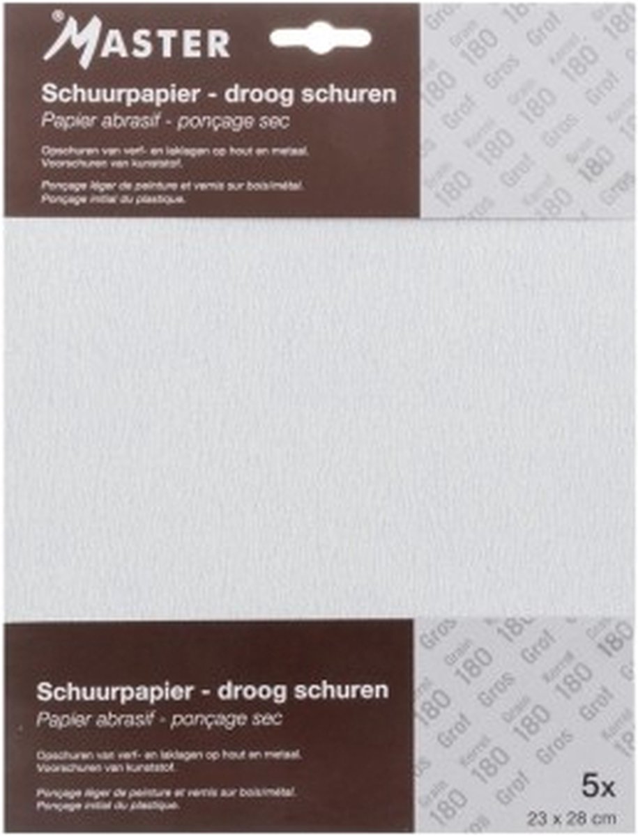 Master schuurpapier droog waterproof schuren korrel 180