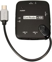Hub et lecteur de carte OTG USB C 7 en 1, kit de connexion / concentrateur / lecteur de carte type C, noir, marque i12Cover