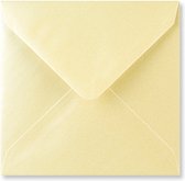 Metallic crème enveloppen 17 x 17 cm 100 stuks