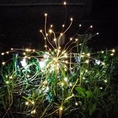 Dailyiled - tuinverlichting - solar - vuurwerk - warm wit - 120 led - kerst - set van 2