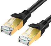 SHULIANCABLE Cat 8 Network Cable, 40Gbps 8.1 Standard, High Speed Gigabit Ethernet LAN Cable Patch Cable RJ45, for Switch Router Modem Access Point Router, PS4, Smart TV (15M)