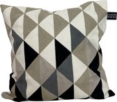 Kussenhoes Marrakech Grey | 45x45 cm | Katoen | Zwart-Wit-Grijs | Maison Boho