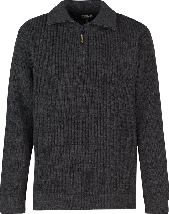 STØRVIK Pull de skipper Acrylique / Laine Homme Gris - Taille L - BRISBANE