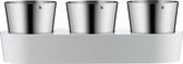 WMF Gourmet kruidenpot met bewateringssysteem 3-delig, kruidentuin voor de keuken, 36x 12,5x 12,5 cm, voor verse keukenkruiden, wit