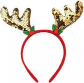 Haarband Eland met Glitter voor Kerst - Glitter Haarband Rendier Kerst- Diadeem/ Tiara voor volwassen en kinderen- Haaraccessoire Kerst