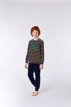 Woody pyjama jongens/heren - multicolor gestreept - studio - 212-2-QPI-V/936 - maat 140