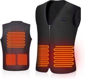 Vitafa Verwarmde bodywarmer - Verwarmd Vest - Verwarmde Kleding - Heated vest - Body Warmer - Verwarmd Jasje - USB oplaadbaar - Zwart M