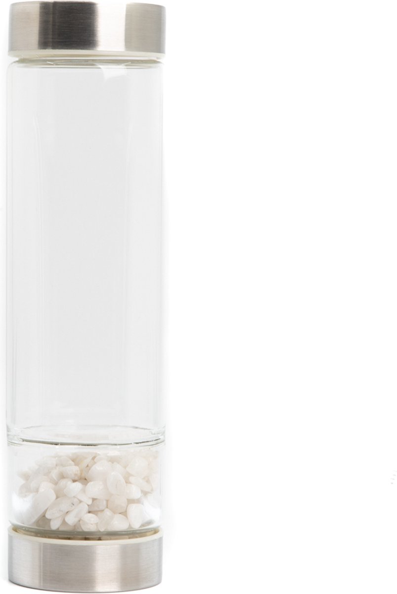 Spiru Edelsteen Waterfles Maansteen – 400 ml
