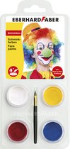 Eberhard Faber schminkset - clown - wit, geel, rood, blauw - EF-579024
