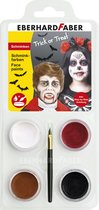 Set de maquillage EFA Dracula/ Squelette blanc, rouge, marron, noir - Carnaval