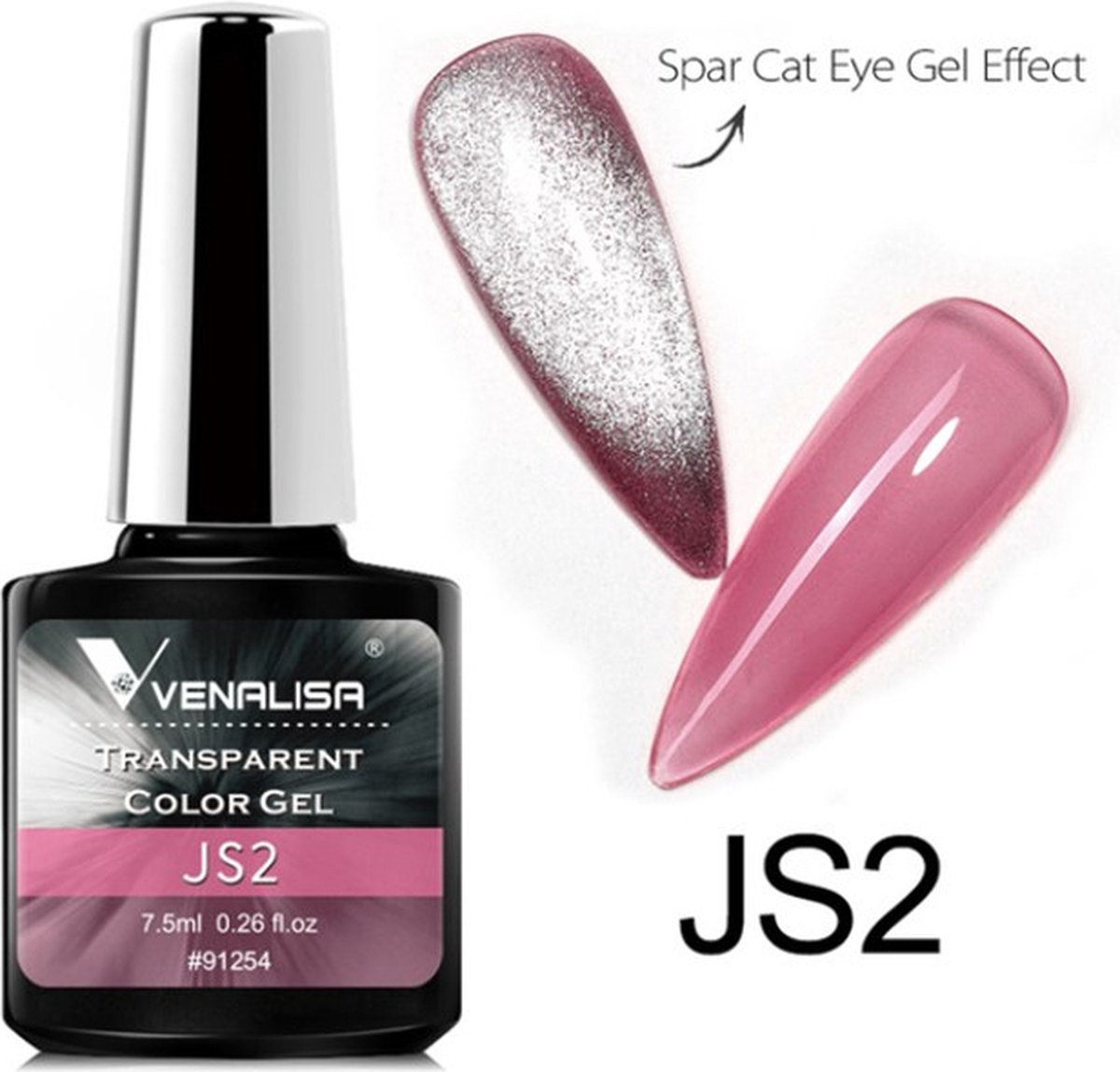 Goedkoopste Gellak transparant - Kleur 2 - Gel nagellak - UV gel - Nail art - Cateye gellak - Nagelverzorging - Nagels - Nagelstyliste - Attibuten - 7,5ml - Mooie nagels - Gellac - Gel nails