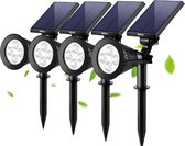 Dakta® Tuinverlichting | 4 stuk | Solar | Outdoor / Buiten Lamp | Waterproof | Op zonne-energie