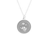 Jewelryz | Ketting Rozen Munt | 925 zilver | Halsketting Dames Sterling Zilver | 50 cm