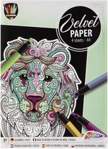 Velvet - papier - 4 sheets - A4 - Tijger