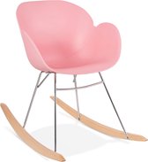 Alterego Design schommelstoel 'BASKUL' roze van kunststof