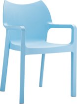 Chaise de patio Alterego Design 'VIVA' en plastique bleu