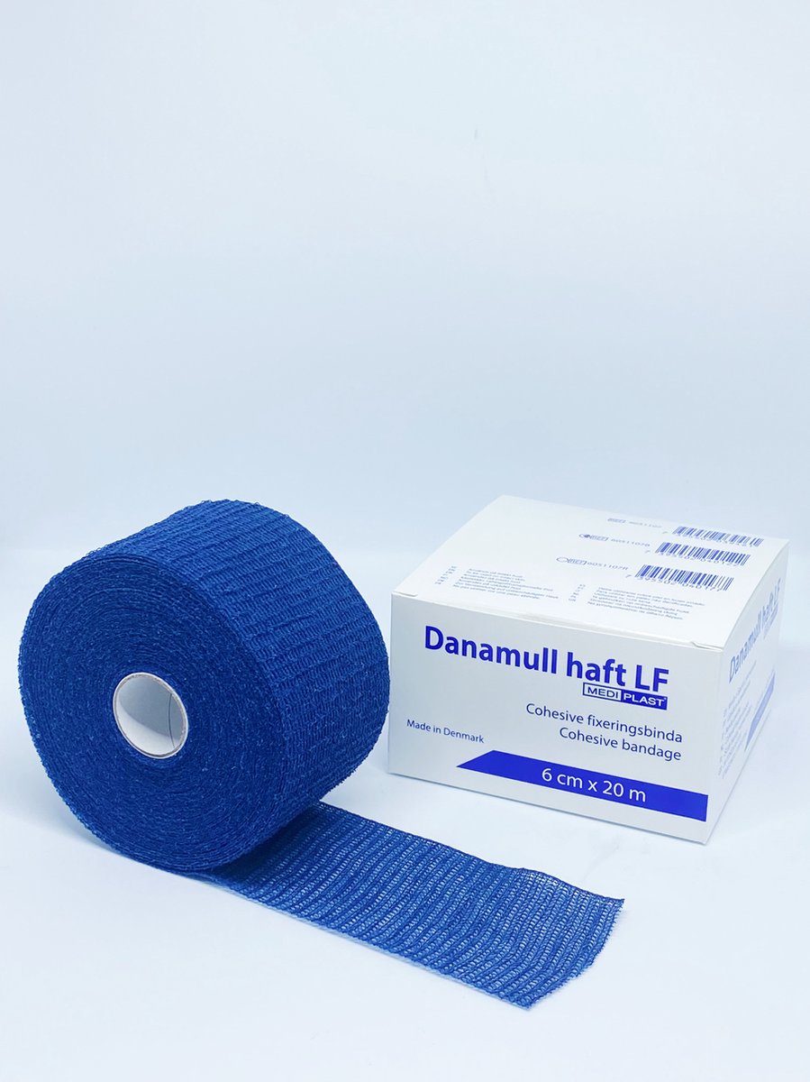 Goedkoopste Danamull Haft Zelfklevend Fixatiewindsel blauw 6cm x 20m