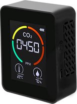 Vitafa CO2 Meter - CO2 Meter Horeca  - Luchtkwaliteitsmeter - Draadloos - CO2 meter binnen - Zwart
