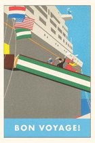 Pocket Sized - Found Image Press Journals- Vintage Journal Boarding the Cruise Travel Poster