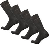 Bamboe Sokken | Anti-zweet Sokken | Naadloze Sokken | 4 Paar - Antraciet | Maat: 43-45 | Merk: Bamboosa