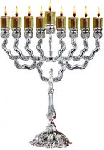 Silver Plated Oil Menorah - Glasses not included