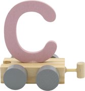 Lettertrein C roze | * totale trein pas vanaf 3, diverse, wagonnetjes bestellen aub