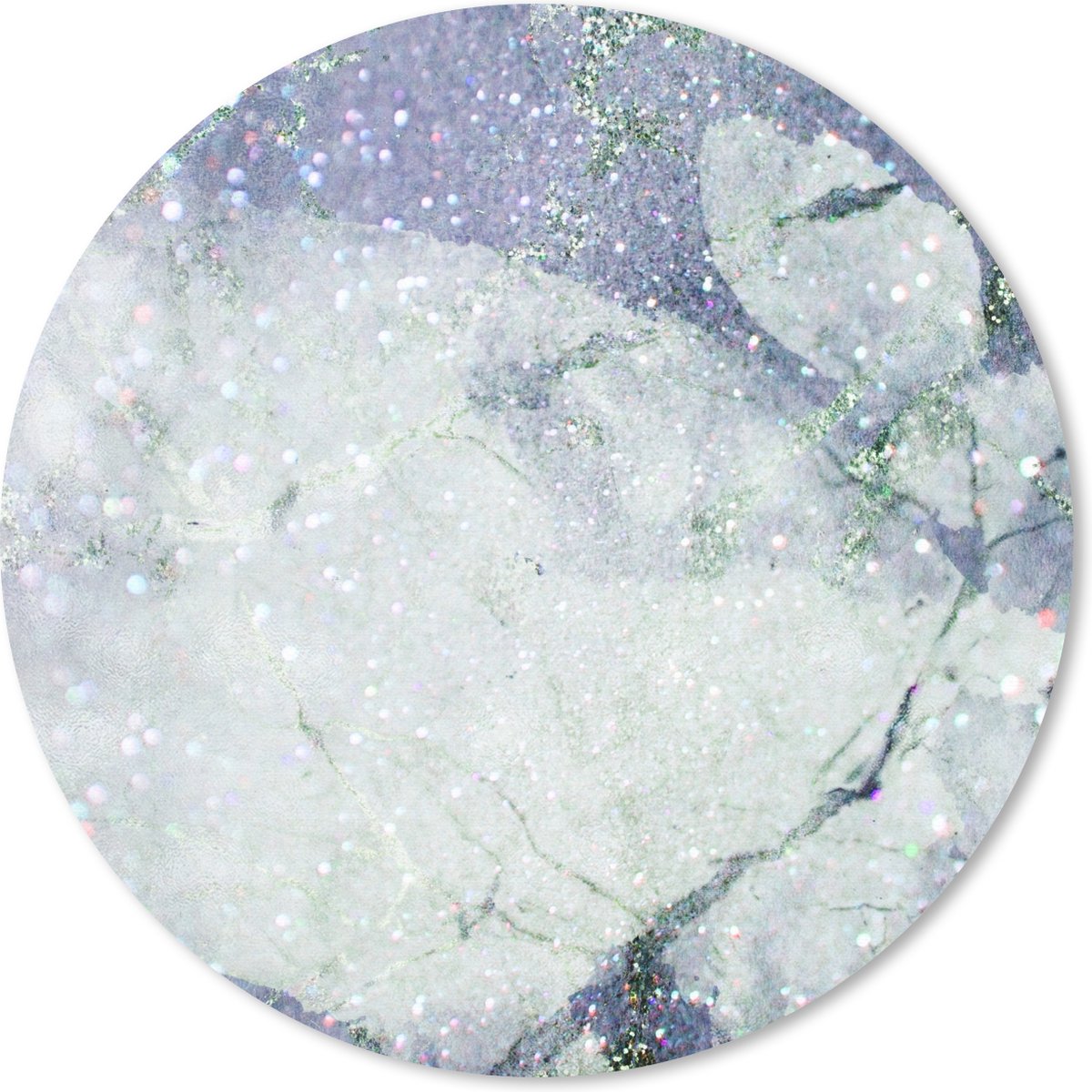 Muismat rond 20x20 cm - Mousepad Marmer - Paars - Groen - Ronde muismatten