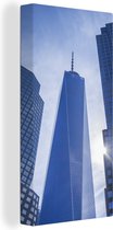 Canvas Schilderij De wolkenkrabbers en het One World Trade Center in New York - 40x80 cm - Wanddecoratie