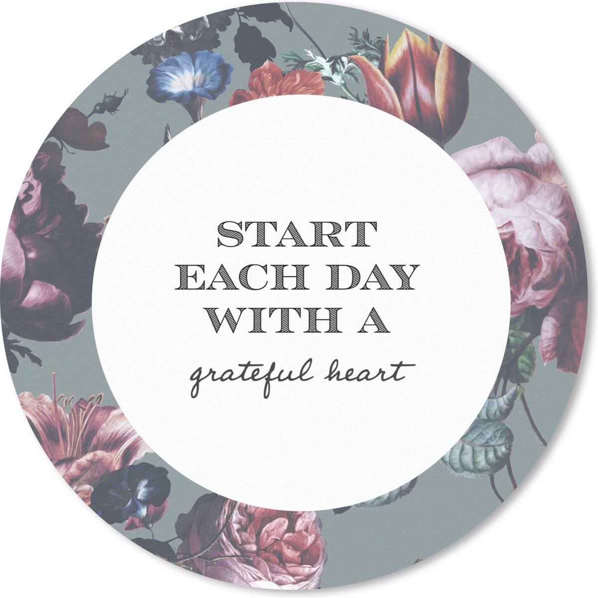 Muismat rond 30x30 cm - Mousepad Bloemen - Quotes - Lente - Ronde muismatten
