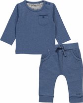 Dirkje Basics Jongens set (2delig) Blauw shirt en Broek Blauw - Maat 74