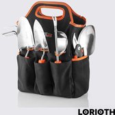 LORIOTH® Tuingereedschap set - Tuin - Beginner - veelzijdig - Handgereedschap - Tuinieren - Met opberg tas - 7 stuks - Oranje
