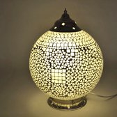 Mozaïek tafellamp 25 cm. - transparant