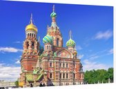 De Kerk van de Verlosser op het Bloed in Sint-Petersburg - Foto op Dibond - 60 x 40 cm