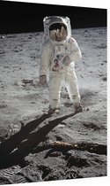 Buzz Aldrin walks on the moon (maanlanding) - Foto op Dibond - 60 x 90 cm