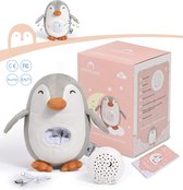 White Noise - witte ruis machine Slaaptrainer schaap  - baby slaaphulp knuffel met 15 geluiden en 5 kleuren nachtlampje / sterrenprojector