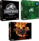Spellenbundel - 3 Stuks - Jurassic World the boardgame & Wie is de Mol De Code opdracht & Temptation Island