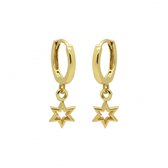 Karma hinged hoops symbool symbols 6 point open star Goud A56GP