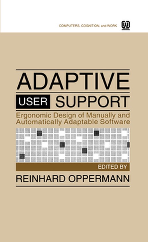 Computers, Cognition, and Work Series - Adaptive User Suppor ... - cover