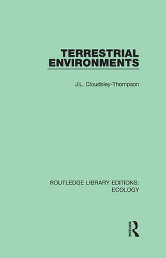 Routledge Library Editions: Ecology - Terrestrial Environmen ... - cover