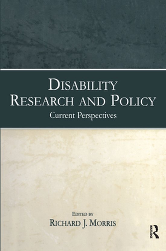 Disability Research and Policy - cover