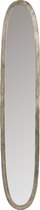J-Line Spiegel Ovaal Aluminium/Glas Antiek Grijs Large