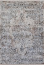 Vloerkleed TUNIS - klassieke uitstraling - bruin beige - zacht velours - 160 x 230 cm - in diverse maten verkrijgbaar - kleed - tapijt - karpet - loper - mat - keukenmat - keukenloper